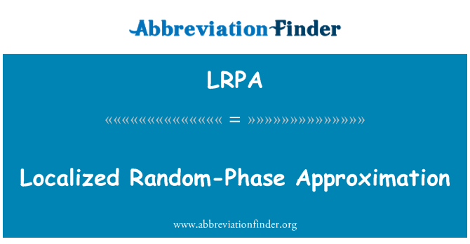 LRPA: Honosított véletlenszerű fázis közelítéséről
