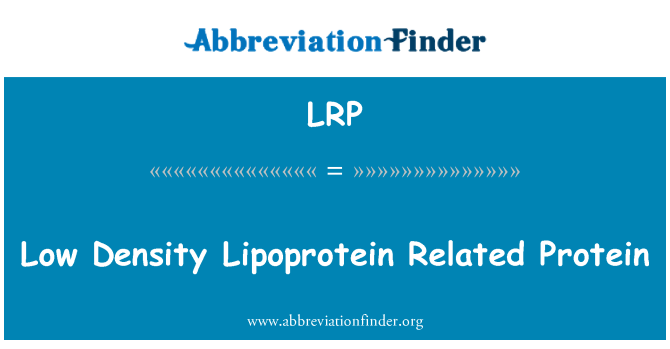 LRP: Low Density Lipoprotein Related Protein
