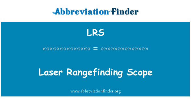 LRS: Laser Rangefinding področje