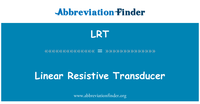 LRT: Linear Resistive Transducer