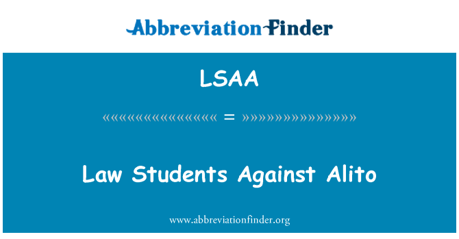LSAA: Juriststudenter mot Alito