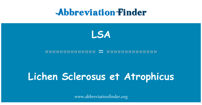 LSA: Líquen escleroso e atrófico
