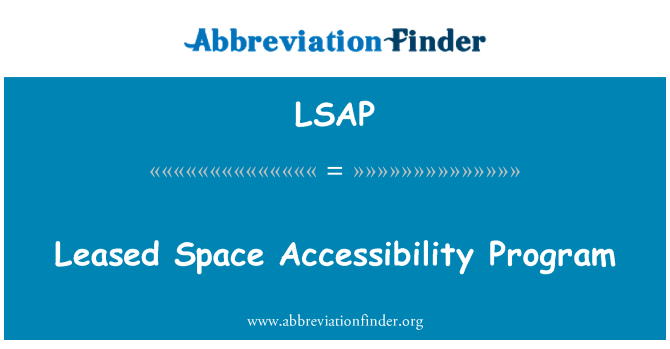LSAP: Gemietete Raum Accessibility-Programm
