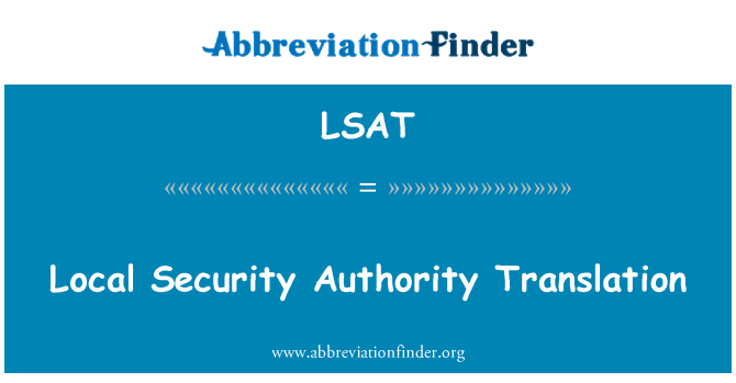 LSAT: Traducción de autoridad de seguridad local