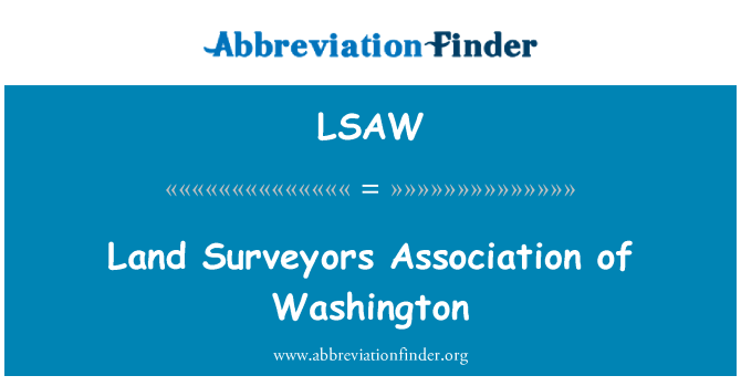 LSAW: वाशिंगटन की भूमि Surveyors एसोसिएशन