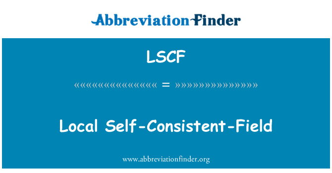 LSCF: Místní Self konzistentní Field