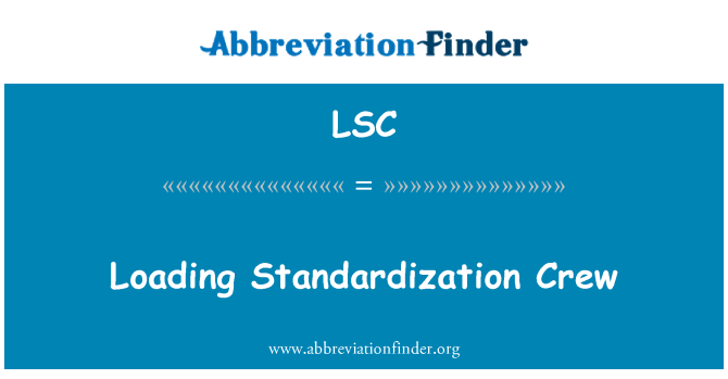 LSC: Nalaganje standardizacijo posadke