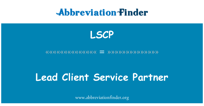 LSCP: Lead Partner Service Client