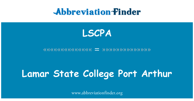 LSCPA: 拉马尔国家大学港口 Arthur