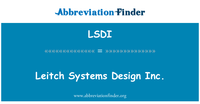 LSDI: Leitch sustavi dizajn Inc