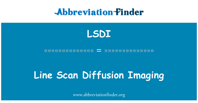 LSDI: Čára skenování šíření Imaging