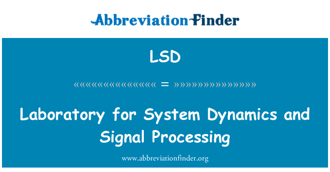 LSD: מעבדה לחקר מערכת Dynamics, עיבוד אותות