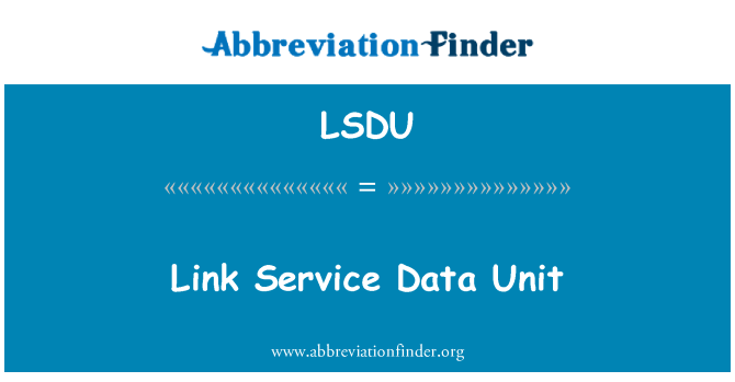 LSDU: Link Service Data Unit