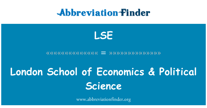 LSE: London School of Economics & ştiinţe politice