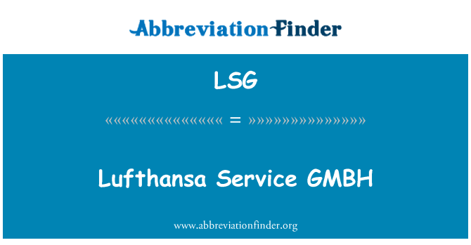 LSG: Perkhidmatan Lufthansa GMBH