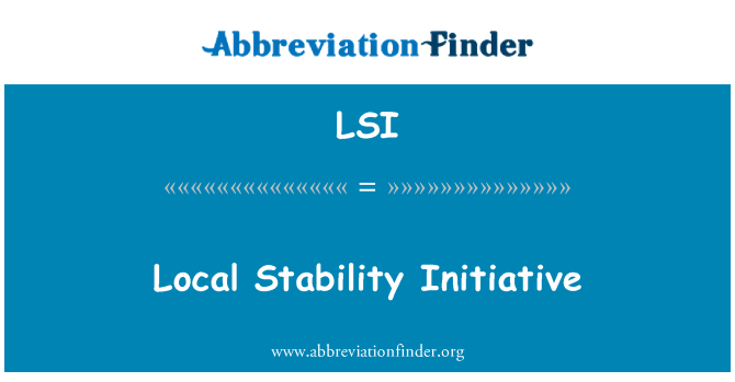 LSI: ابتکار ثبات محلی