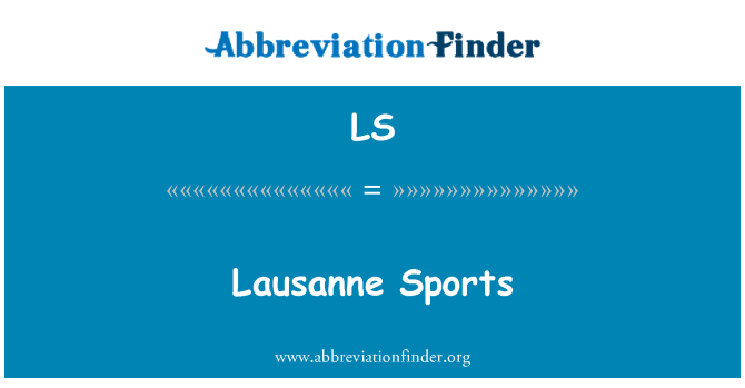 LS: Lausanne spor