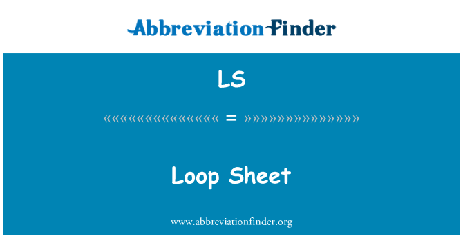 LS: Foglio di loop