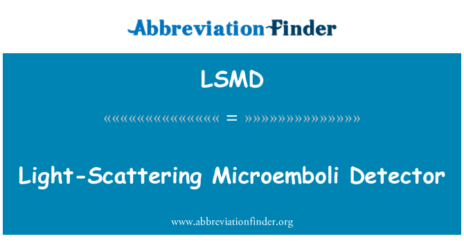 LSMD: Licht-verstrooiing Microemboli Detector