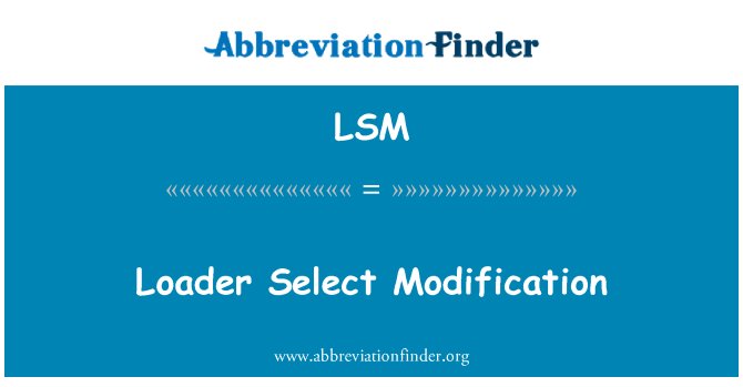 LSM: اصلاح انتخاب لودر