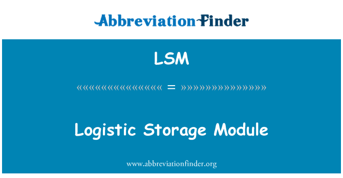 LSM: Logistično shranjevanje modul