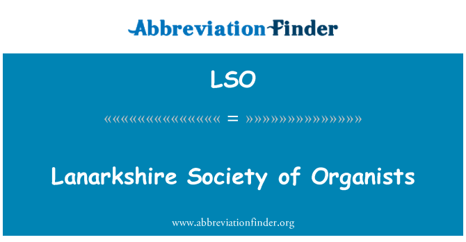 LSO: Lanarkshire Society of Organists