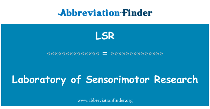 LSR: ห้องปฏิบัติการวิจัย Sensorimotor