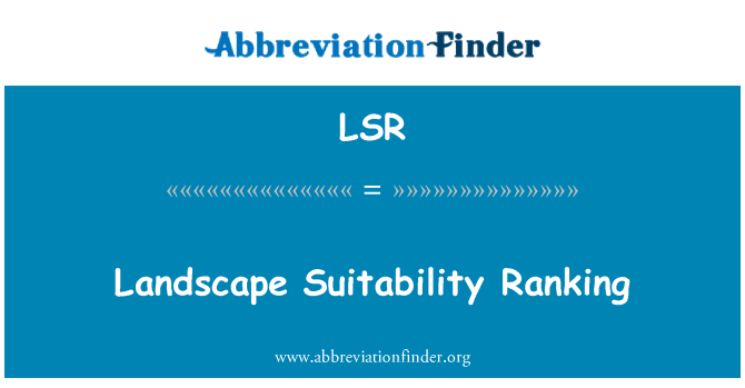 LSR: Classement de pertinence de paysage