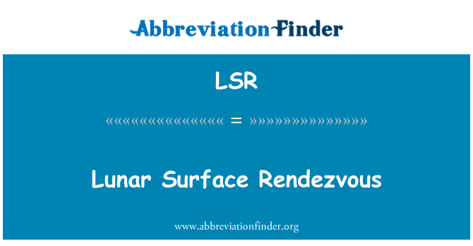 LSR: Lunar Surface Rendezvous