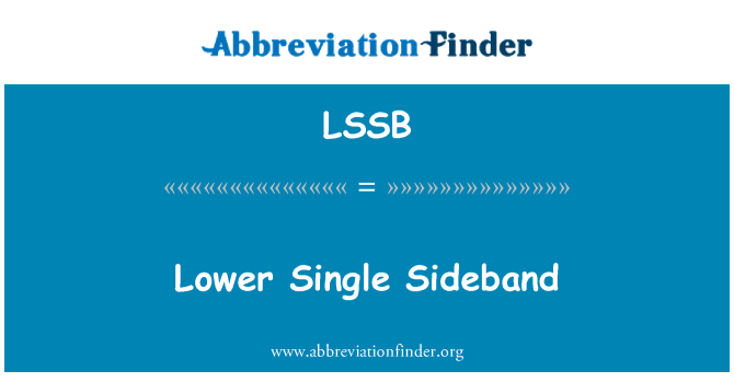 LSSB: Sideband wieħed aktar baxx