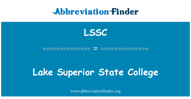 LSSC: Lake Superior State College