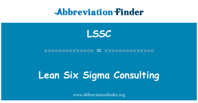 LSSC: Pusto, šest Sigma Consulting