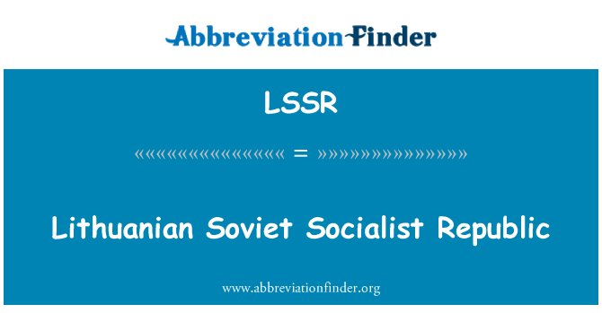 LSSR: Литовска съветска социалистическа република