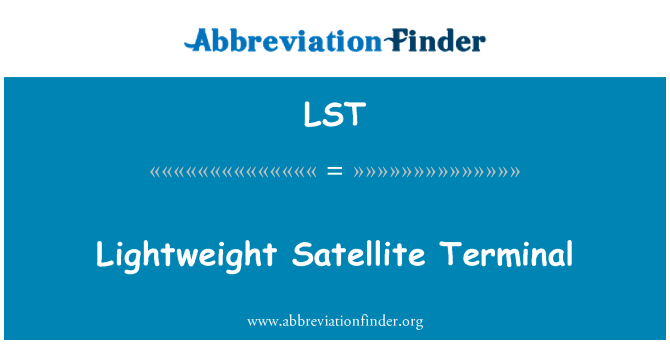 LST: Terminal satèl·lit lleuger