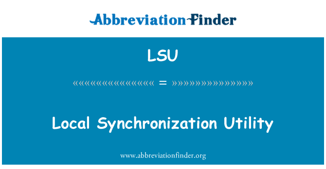 LSU: Lokale synchronisatie Utility