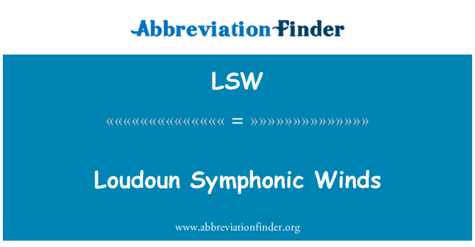 LSW: Loudoun Συμφωνική ανέμους