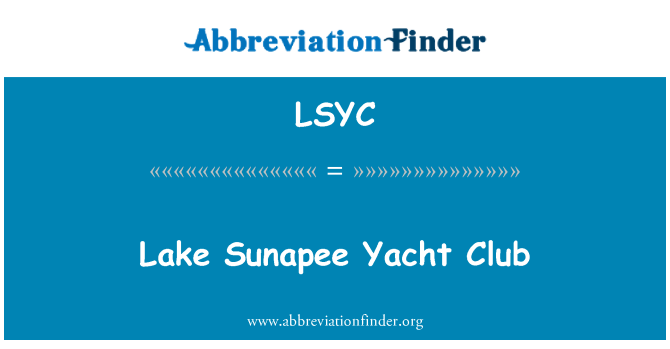 LSYC: Lake Sunapee Yacht Club