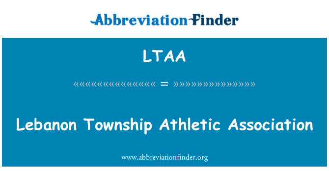 LTAA: Libanon Township atletická asociace