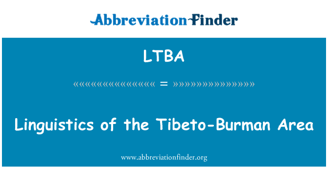 LTBA: בלשנות של האזור שייכות