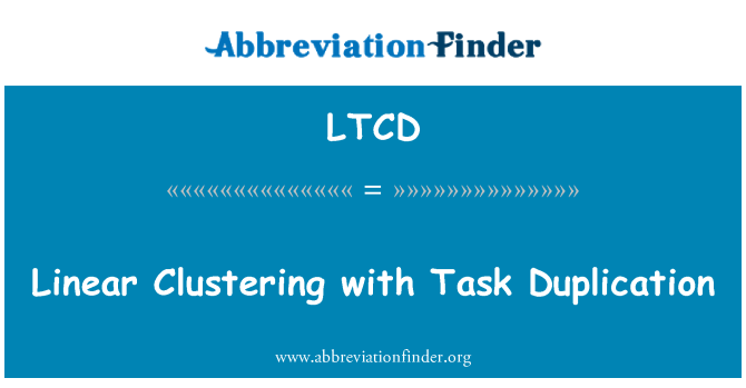 LTCD: Linearni klasteriranja s zadatak dupliciranje