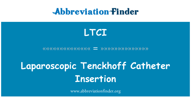 LTCI: Laparoszkópos Tenckhoff katéter