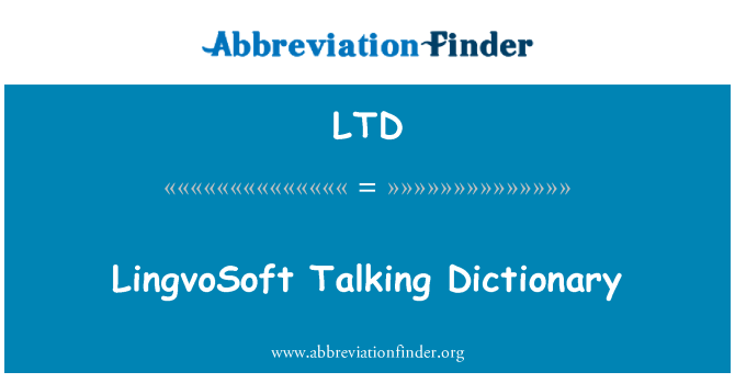 LTD: LingvoSoft beszélő szótár