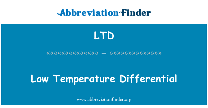 LTD: Niska temperatura diferencijalne