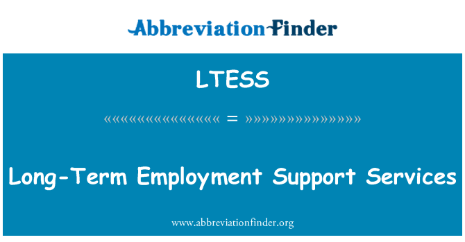 LTESS: Servicios de apoyo de empleo a largo plazo