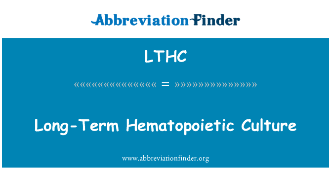 LTHC: À long terme Culture hématopoïétique