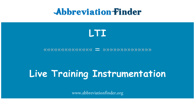 LTI: Live peralatan latihan