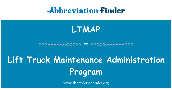 LTMAP: Lift Truck entretien programme d'Administration