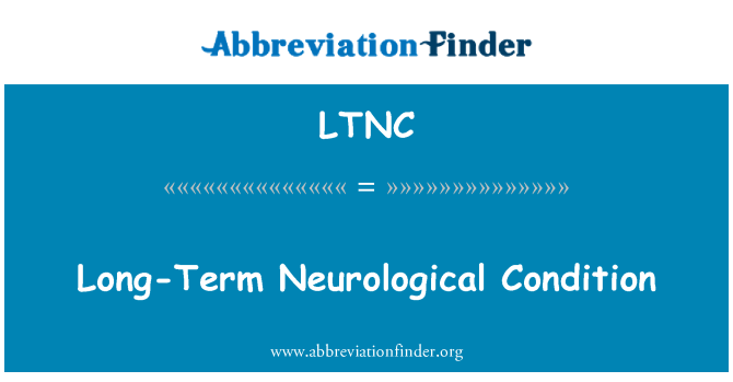 LTNC: Dlouhodobé neurologická podmínka