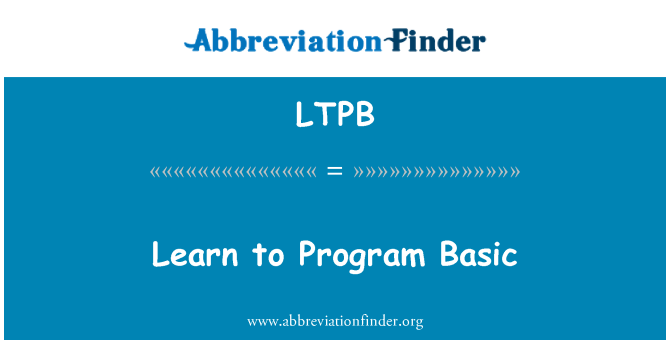 LTPB: Naučte se Program Basic