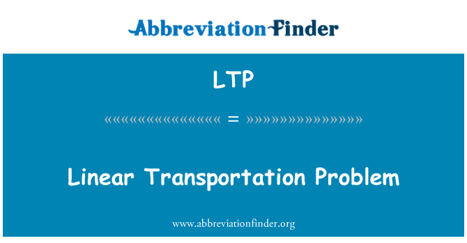 LTP: Problema de transport lineal